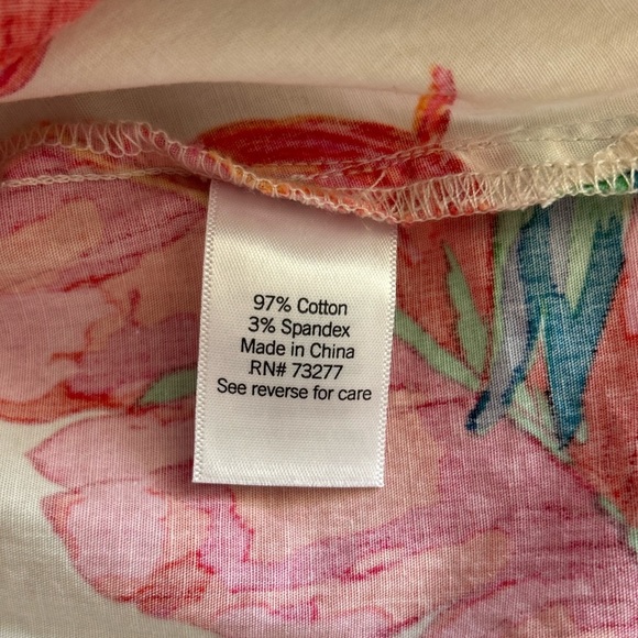 NINE WEST Farm Rio vibes Tropical Tie-Front Button Down Shirt - Picture 8 of 14